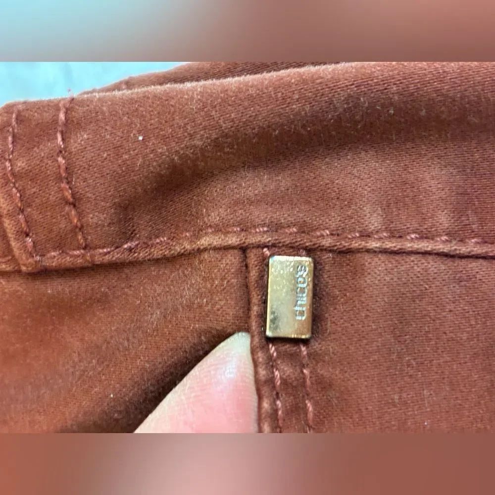 Chico's Platinum Rich Rust Front & back pocket Jeggings runs big! High waist - Picture 11 of 11